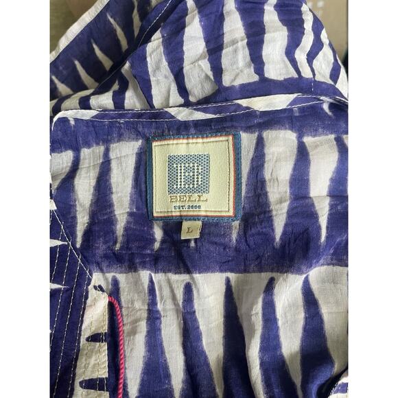Womens Alicia Bell Kiara Top Aztec Flutter Blue Purple White Size Large - Picture 8 of 9